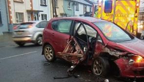 BREAKING NEWS: Car collides with two walls in Letterkenny
