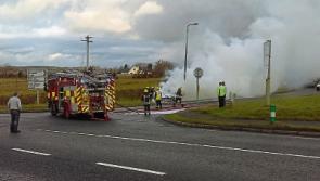  Car goes on fire along busy Donegal road
