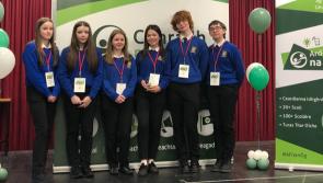Most creative presentation award for Gairmscoil Chú Uladh students