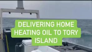Video: Donegal Oil make a splash and brave the elements to keep Tory warm