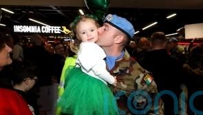 Cheers and emotional reunions as Irish peacekeepers touch down on home soil