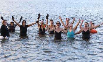 In pictures: Ned's Point Swimmers brave the cold for Christmas Day dip in Buncrana