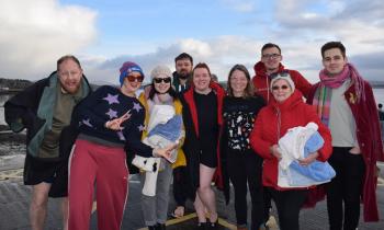 In Pictures: Brave swimmers and dippers in Mountcharles on New Year's Day swim