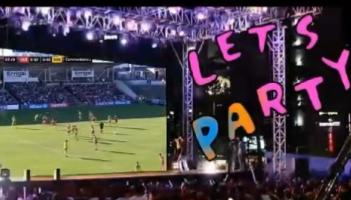 Donegal v Louth on the big screen during Donegal Town Summer Festival