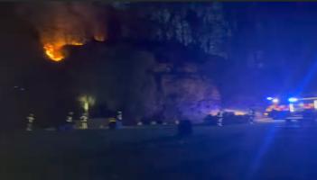 Emergency services tackle wildfire in Stranorlar