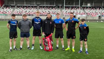 Inishowen RFC underage prospects put through paces by Ulster ace John Cooney