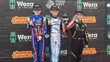 Young Donegal karting star Jayden McElhinney finishes third in British Championship