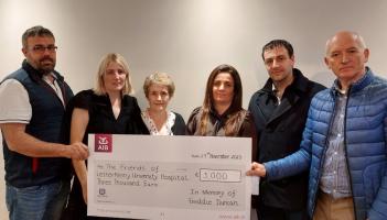 South Donegal family make heartfelt donation to Friends of Letterkenny Hospital