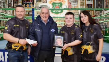 Finn Valley AC make donation to the Christian McCullagh fund from Remembrance Run