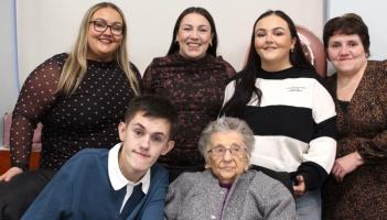 In pictures: Bonagee United help Katie McFadden celebrate her 90th birthday