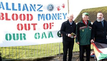 &lsquo;It needs to end as soon as possible&rsquo; - Devenney leads protest at Fr Tierney Park