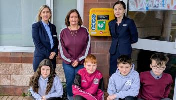 Inishowen Credit Union installs its 16th defibrillator, this time at Drumfries NS