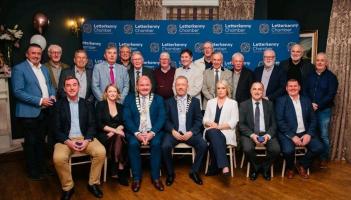 Claire McDonough receives Letterkenny Chamber of Commerce Presidential Pin