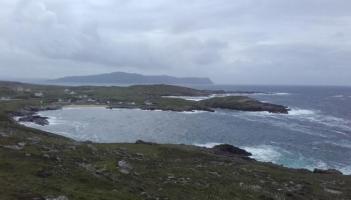 Wintry showers across Donegal this morning of rain, hail, sleet and some snow