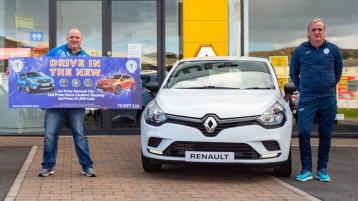 Finn Harps Mega Car Draw see one of the cars being won by the Sligo Rovers Chief Executive!