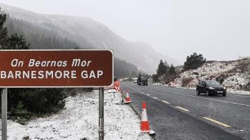 Easter snow in Barnesmore Gap this morning