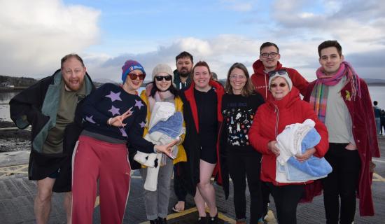 In Pictures: Brave swimmers and dippers in Mountcharles on New Year's Day swim