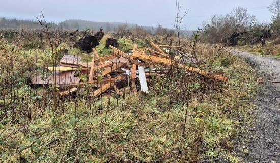 'Shame on you' - Refuse bags and wooden frames flung on Letterkenny roadside
