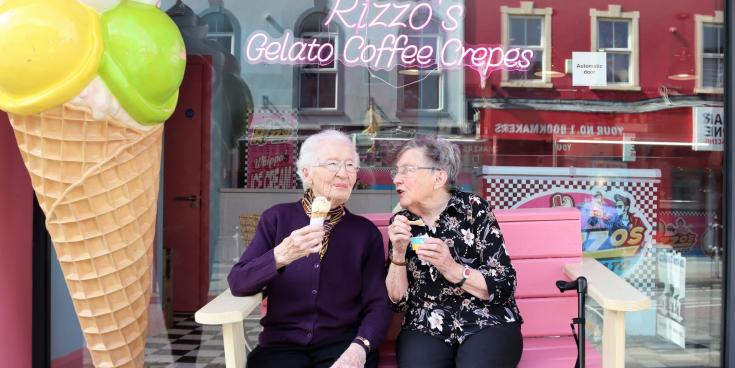 Sister Florence Hutchinson and Patricia Brennan's photo perfect moment in Bundoran