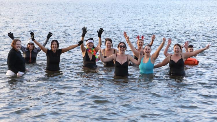 In pictures: Ned's Point Swimmers brave the cold for Christmas Day dip in Buncrana