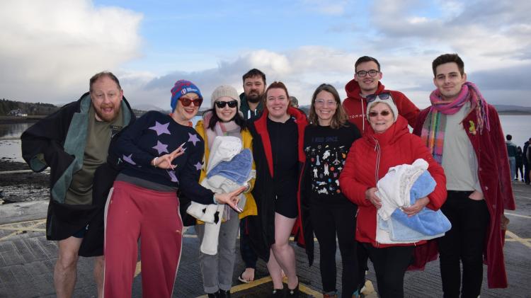 In Pictures: Brave swimmers and dippers in Mountcharles on New Year's Day swim