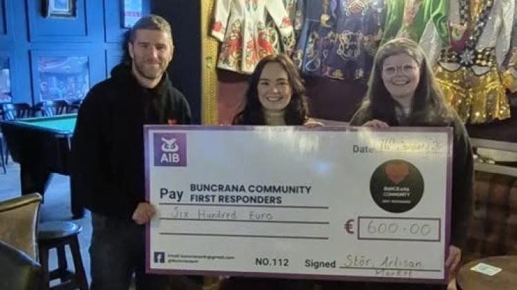Buncrana Community First Responder Group benefits from artisan Christmas market