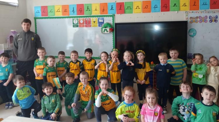In pictures: Conor O'Donnell launches Moville school&rsquo;s fundraiser for new pitch