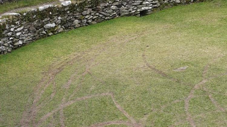 &lsquo;Absolutely disgraceful&rsquo;, as reckless riders damage historic sixth-century site
