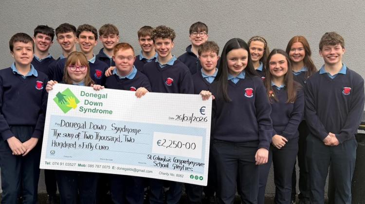 St Columba's, Glenties students raise over &euro;2,000 for Donegal Down Syndrome Association