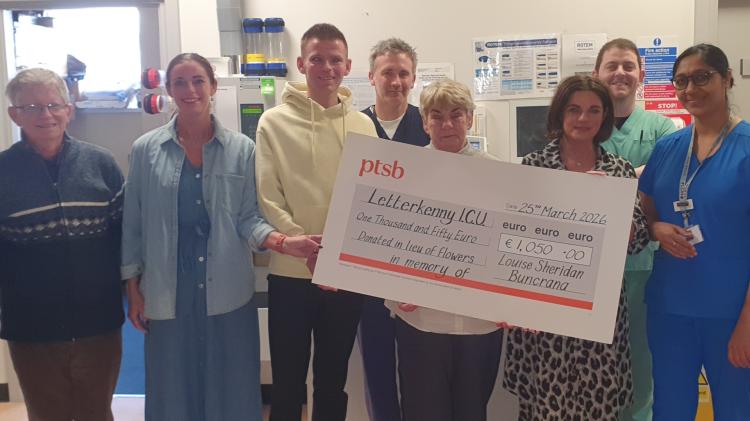Family of young Buncrana mum-of-four generously donates &euro;1,050 in her memory