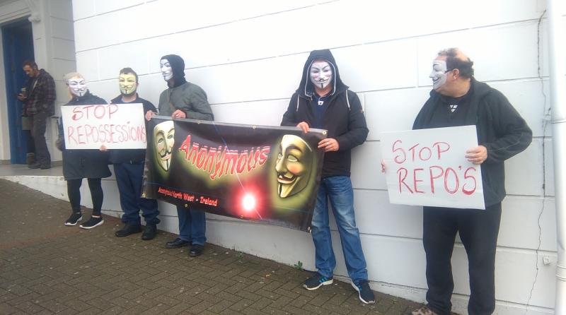Protest against evictions at Letterkenny court