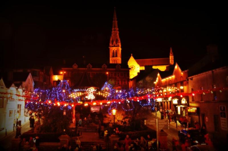 Switching  the Christmas lights on in Letterkenny