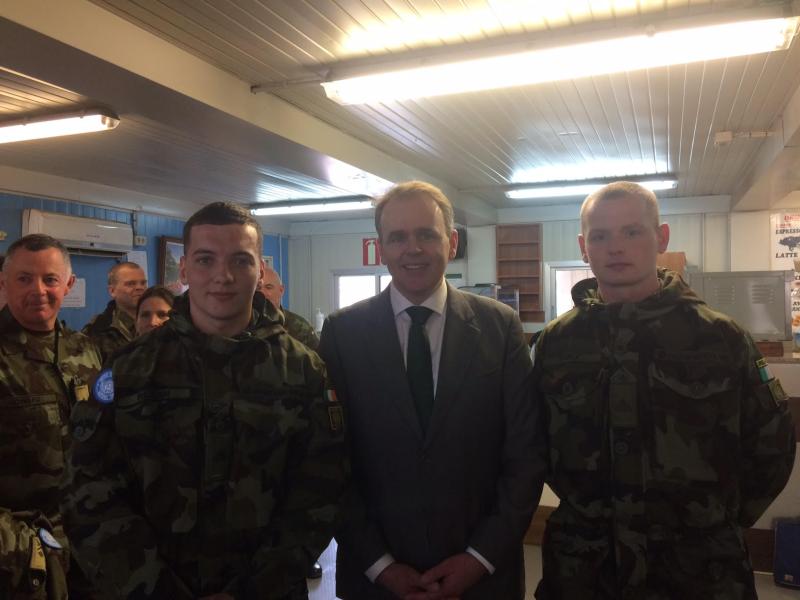 Donegal TD urges urges young people to consider career in the Defence Forces  as he meets troops in Lebanon
