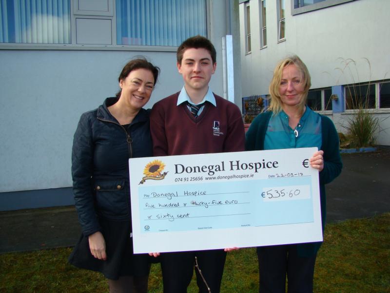 Milford student raises funds for Donegal Hospice in memory of his mother