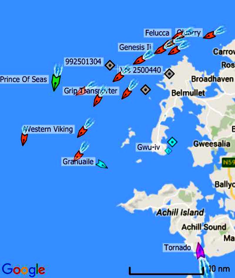 Dozens of fishing vessels from Donegal ports involved in search for missing airmen