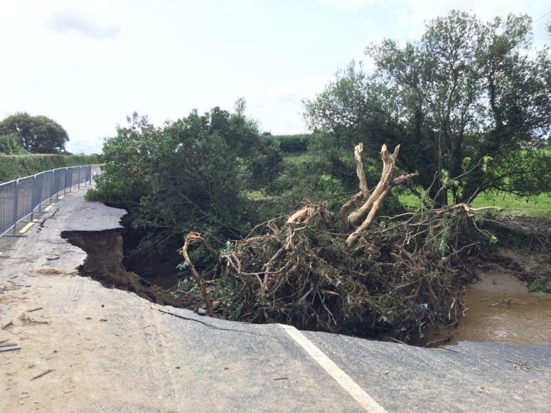 Unprecedented damage caused to Donegal road network