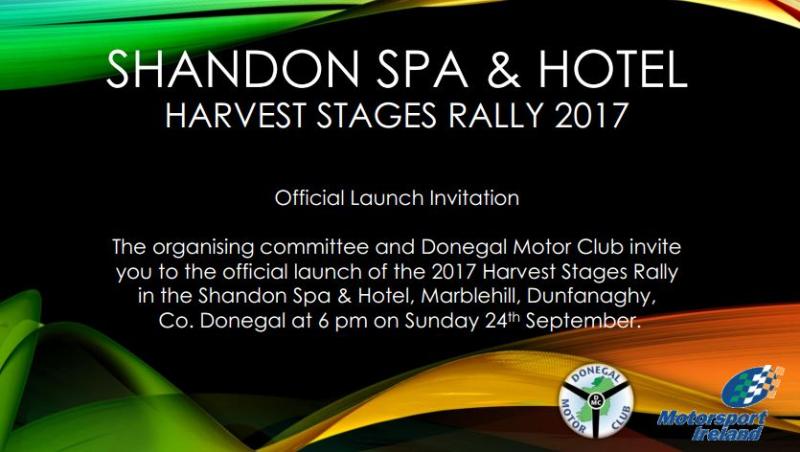 Donegal Harvest Stages Rally 2017  to be staged in Dunfanaghy