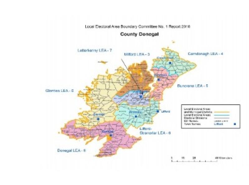 Seven new electoral areas recommended for Donegal