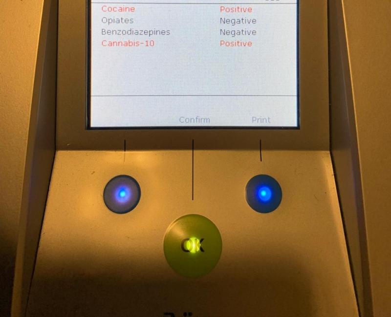 Driver tested positive for cocaine and cannabis