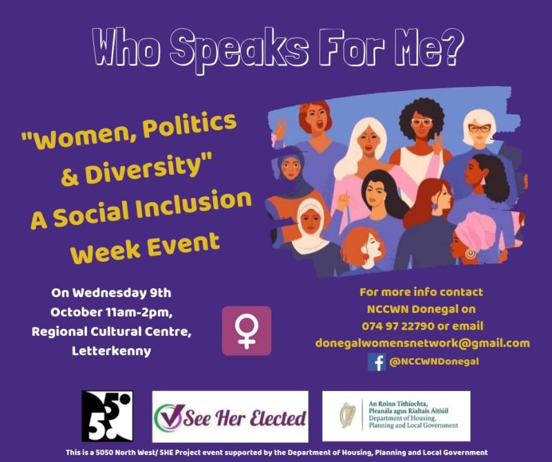 Event that raises questions about women in politics to be held in Letterkenny this Wednesday