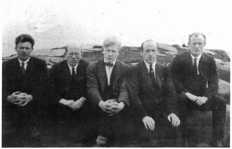 S&eacute;amus &Oacute; Grianna, second from left, and with his brothers 