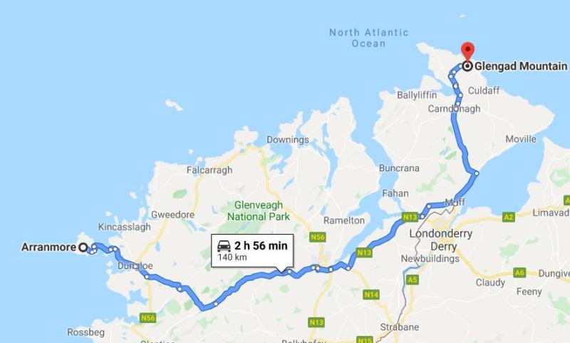 Three hour journey for Donegal soccer team to play a game within their own county!