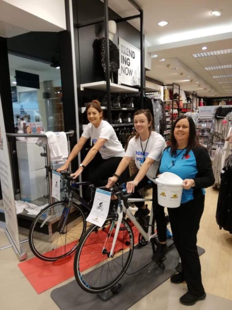 Penneys staff  in Lettekenny cycle for charity ...at work!