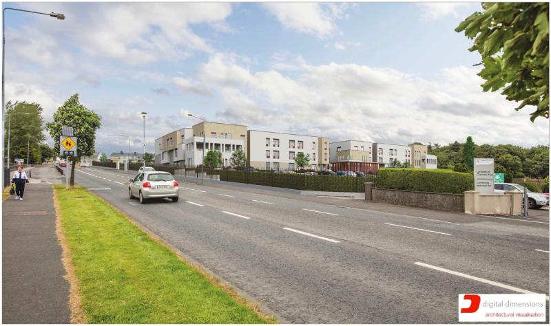 Artists Impression Proposed Letterkenny CNU 1- from bottom of road