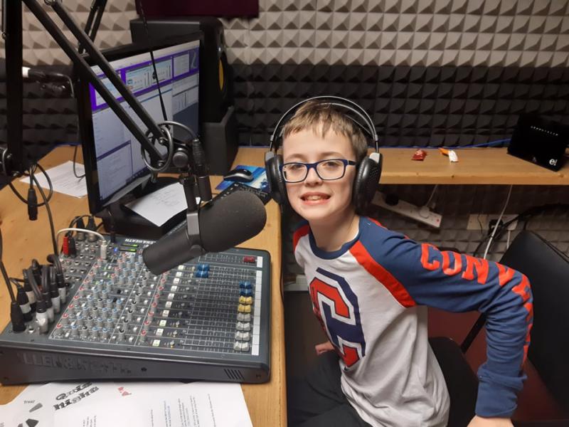 James McGinley, 12, who rocks the radio from 5pm