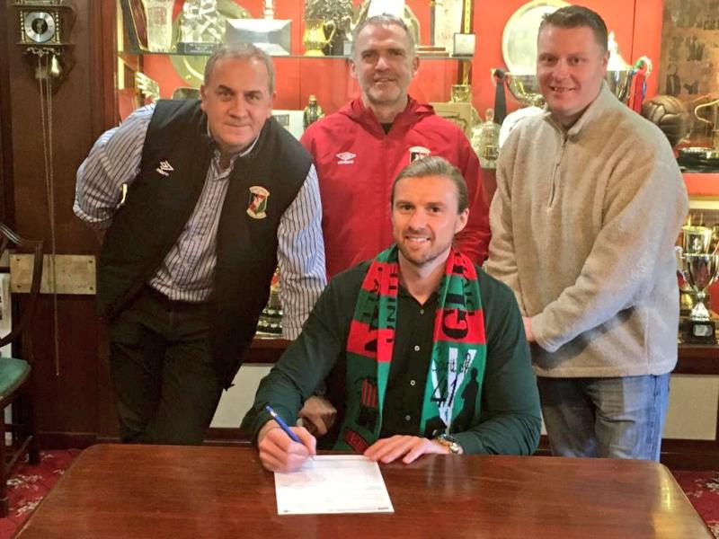 Former Harps captains sees his new side win cup game in penalty shoot-out