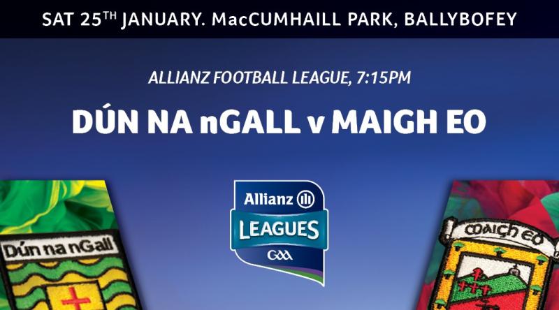 Mayo team to face Donegal on Saturday night in Ballybofey announced