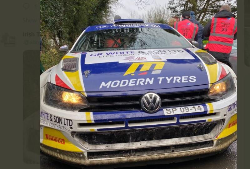 Donegal driver on the podium in the Galway International Rally