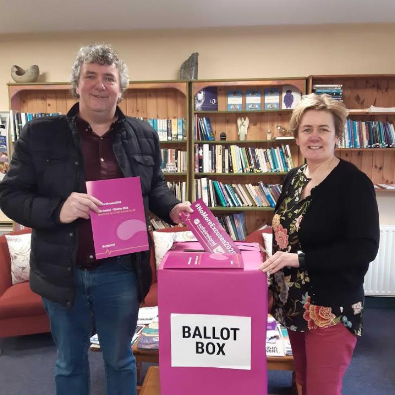 Bríd Kelly McCollum and Thomas Pringle in the Donegal Women’s Centre