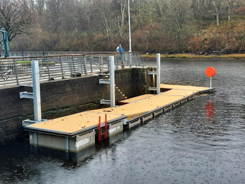 New pontoon a great boost for watersports clubs at Donegal pier